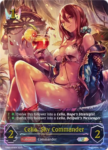 Celia, Sky Commander (U) (SP01-U05EN), Seaside Memories — Shadowverse card price