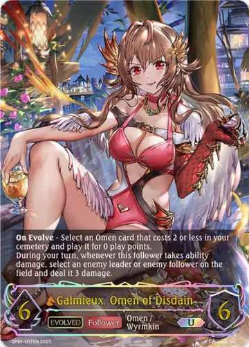 Galmieux, Omen of Disdain (Evolved) (U) (SP01-U17EN), Seaside Memories — Shadowverse card price