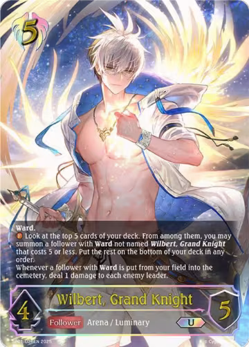Wilbert, Grand Knight (U) (SP01-U26EN), Seaside Memories — Shadowverse card price