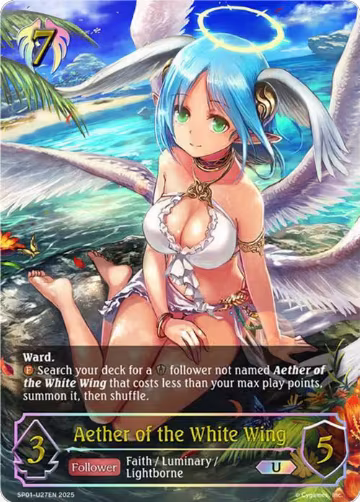 Aether of the White Wing (U) (SP01-U27EN), Seaside Memories — Shadowverse card price
