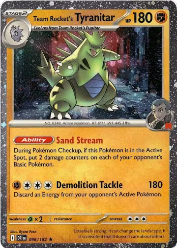 Team Rocket's Tyranitar - 096/182 (Cosmos Holo) (096/182), Miscellaneous Cards & Products — Pokémon card price