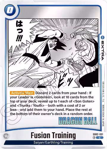 Fusion Training (SB02-031), Manga Booster 02 — DB Fusion card price