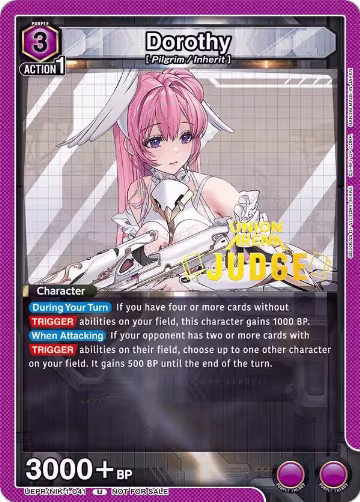 Dorothy (Judge Pack) (UEPR/NIK-1-041), Union Arena Promotion Cards — Union Arena card price