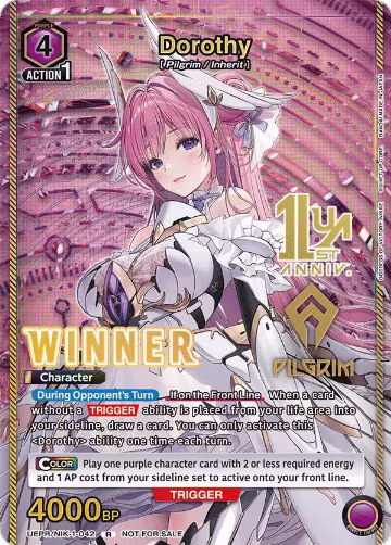Dorothy (Winner) (UEPR/NIK-1-042), Union Arena Promotion Cards — Union Arena card price