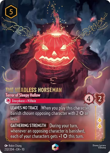 The Headless Horseman - Terror of Sleepy Hollow (Enchanted) (232/204), Whispers in the Well — Lorcana card price