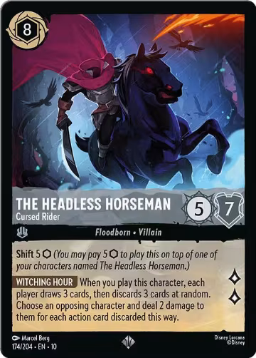 The Headless Horseman - Cursed Rider (174/204), Whispers in the Well — Lorcana card price
