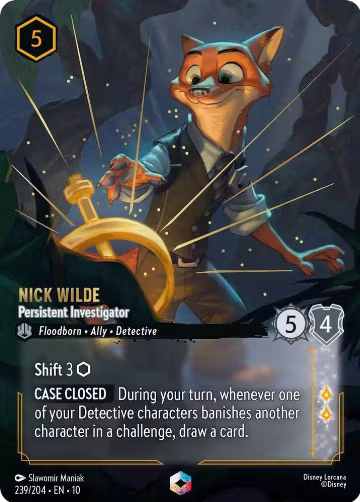 Nick Wilde - Persistent Investigator (Enchanted) (239/204), Whispers in the Well — Lorcana card price