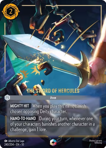 The Sword of Hercules (Enchanted) (240/204), Whispers in the Well — Lorcana card price