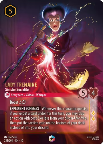 Lady Tremaine - Sinister Socialite (Enchanted) (233/204), Whispers in the Well — Lorcana card price