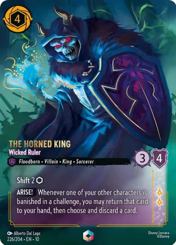 The Horned King - Wicked Ruler (Enchanted) (226/204), Whispers in the Well — Lorcana card price