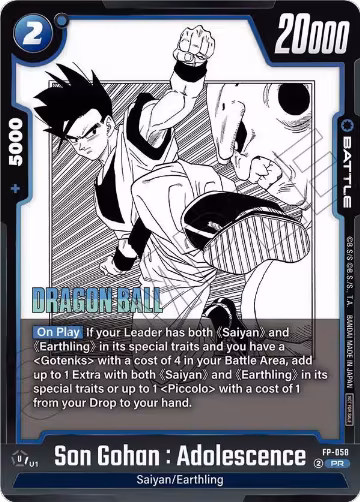 Son Gohan : Adolescence - FP-058 (FP-058), Tournament and Championship Promos — DB Fusion card price