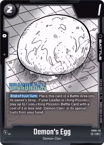 Demon's Egg (FB06-115), Manga Booster 02 — DB Fusion card price