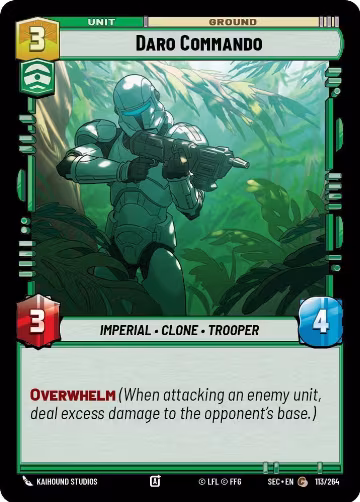 Daro Commando (113/264), Secrets of Power — Star Wars card price