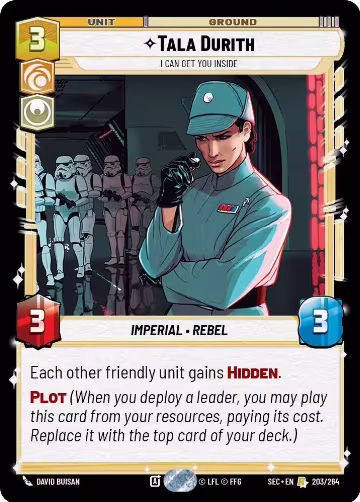 Tala Durith - I Can Get You Inside (203/264), Secrets of Power — Star Wars card price