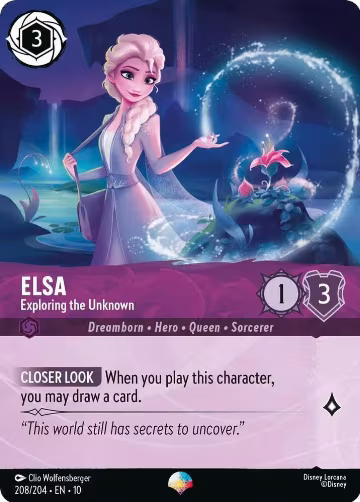 Elsa - Exploring the Unknown (Epic) (208/204), Whispers in the Well — Lorcana card price