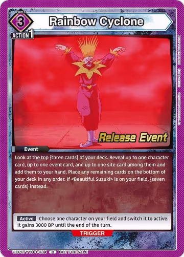 Rainbow Cyclone (UEPR/YYH-1-034), Yu Yu Hakusho: Ghost Files Release Event Cards — Union Arena card price