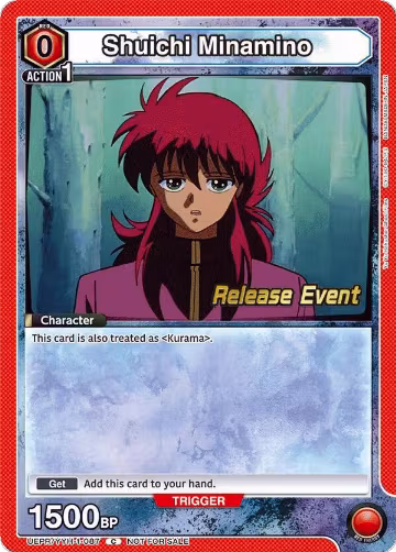 Shuichi Minamino (UEPR/YYH-1-087), Yu Yu Hakusho: Ghost Files Release Event Cards — Union Arena card price