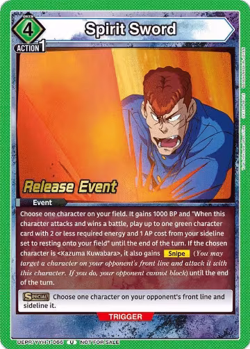 Spirit Sword (UEPR/YYH-1-066), Yu Yu Hakusho: Ghost Files Release Event Cards — Union Arena card price