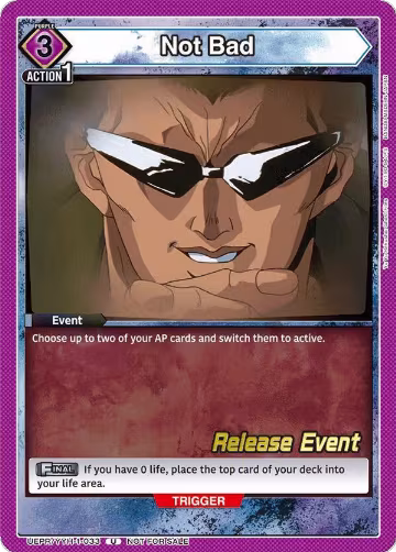 Not Bad (UEPR/YYH-1-033), Yu Yu Hakusho: Ghost Files Release Event Cards — Union Arena card price