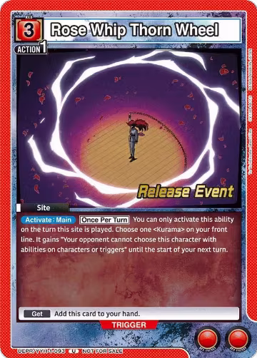 Rose Whip Thorn Wheel (UEPR/YYH-1-093), Yu Yu Hakusho: Ghost Files Release Event Cards — Union Arena card price