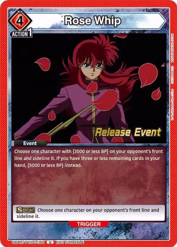Rose Whip (UEPR/YYH-1-100), Yu Yu Hakusho: Ghost Files Release Event Cards — Union Arena card price