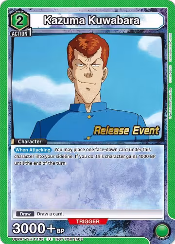 Kazuma Kuwabara (105) (UEPR/YYH-1-105), Yu Yu Hakusho: Ghost Files Release Event Cards — Union Arena card price