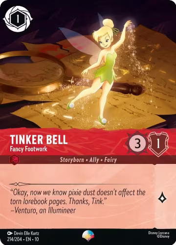Tinker Bell - Fancy Footwork (Epic) (214/204), Whispers in the Well — Lorcana card price