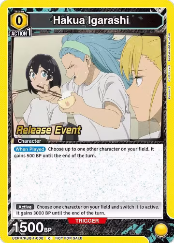 Hakua Igarashi (UEPR/KJ8-1-006), Kaiju No. 8 Release Event Cards — Union Arena card price