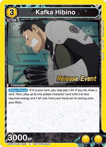 Kafka Hibino (024) (UEPR/KJ8-1-024), Kaiju No. 8 Release Event Cards — Union Arena card price