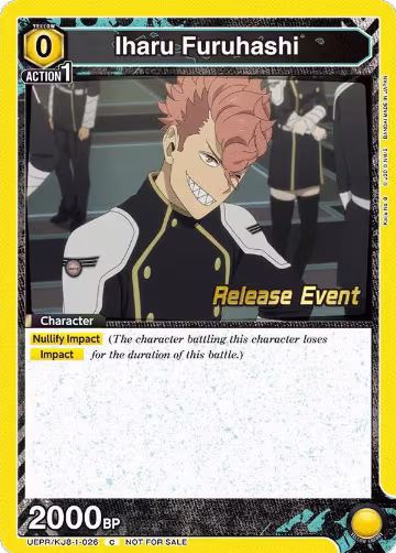 Iharu Furuhashi (026) (UEPR/KJ8-1-026), Kaiju No. 8 Release Event Cards — Union Arena card price