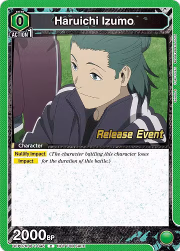 Haruichi Izumo (046) (UEPR/KJ8-1-046), Kaiju No. 8 Release Event Cards — Union Arena card price