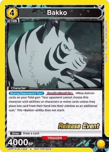 Bakko (023) (UEPR/KJ8-1-023), Kaiju No. 8 Release Event Cards — Union Arena card price