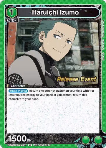 Haruichi Izumo (047) (UEPR/KJ8-1-047), Kaiju No. 8 Release Event Cards — Union Arena card price