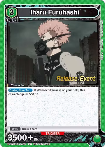 Iharu Furuhashi (065) (UEPR/KJ8-1-065), Kaiju No. 8 Release Event Cards — Union Arena card price