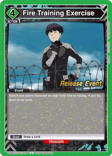 Fire Training Exercise (UEPR/KJ8-1-076), Kaiju No. 8 Release Event Cards — Union Arena card price