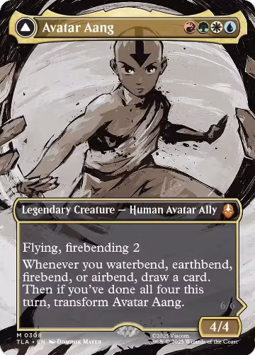 Avatar Aang (Borderless) (308), Avatar: The Last Airbender — Magic card price