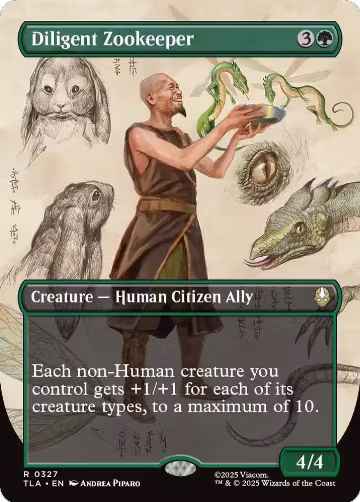 Diligent Zookeeper (Borderless) (327), Avatar: The Last Airbender — Magic card price