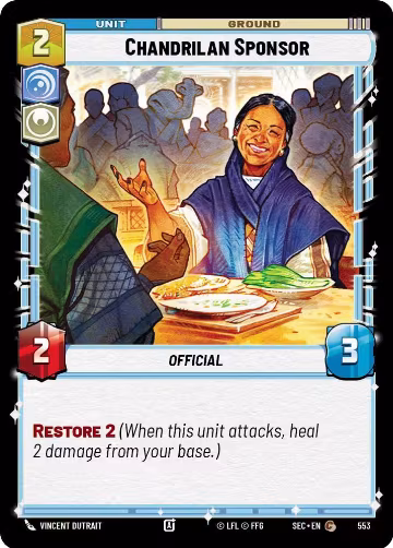 Chandrilan Sponsor (Foil) (553), Secrets of Power — Star Wars card price