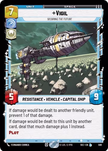Vigil - Securing the Future (Foil) (560), Secrets of Power — Star Wars card price