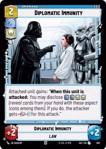 Diplomatic Immunity (Foil) (562), Secrets of Power — Star Wars card price