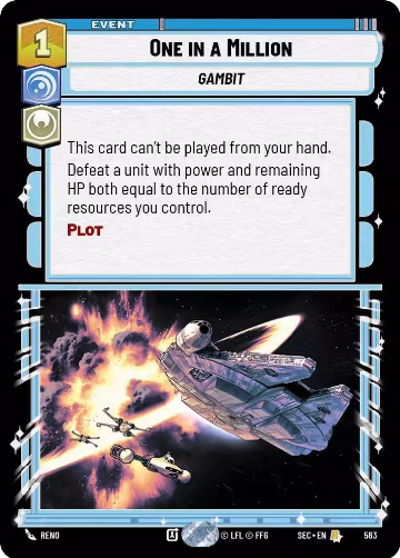 One in a Million (Foil) (563), Secrets of Power — Star Wars card price