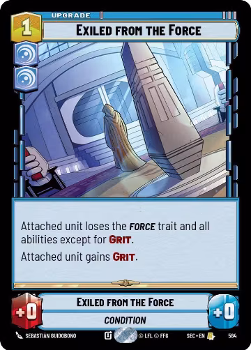 Exiled from the Force (Foil) (564), Secrets of Power — Star Wars card price