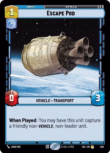 Escape Pod (Foil) (566), Secrets of Power — Star Wars card price