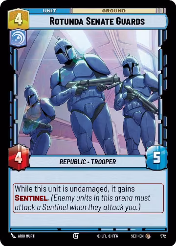 Rotunda Senate Guards (Foil) (572), Secrets of Power — Star Wars card price