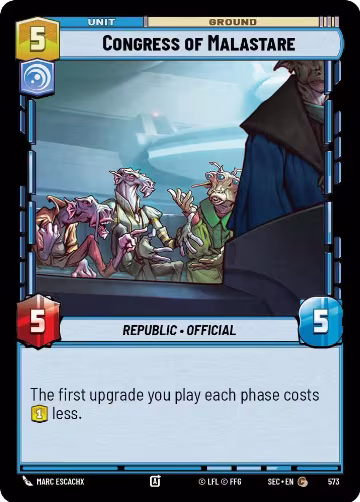 Congress of Malastare (Foil) (573), Secrets of Power — Star Wars card price
