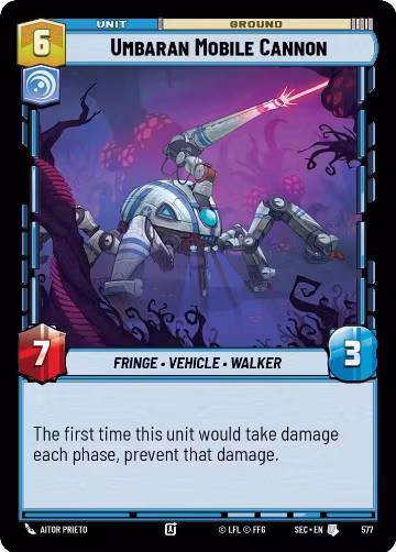Umbaran Mobile Cannon (Foil) (577), Secrets of Power — Star Wars card price