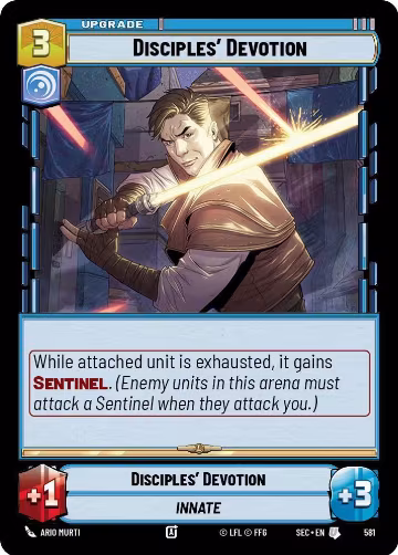 Disciples' Devotion (Foil) (581), Secrets of Power — Star Wars card price