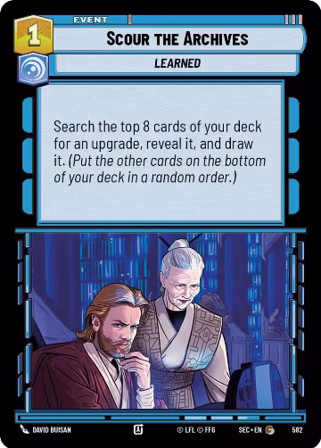 Scour the Archives (Foil) (582), Secrets of Power — Star Wars card price