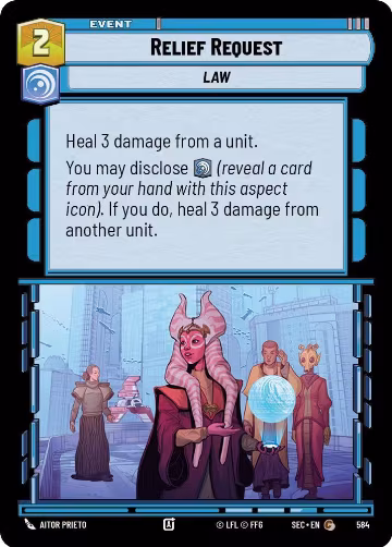Relief Request (Foil) (584), Secrets of Power — Star Wars card price