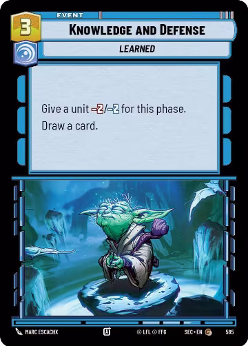 Knowledge and Defense (Foil) (585), Secrets of Power — Star Wars card price